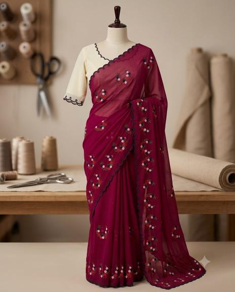 Svara georgette sarees in bulk